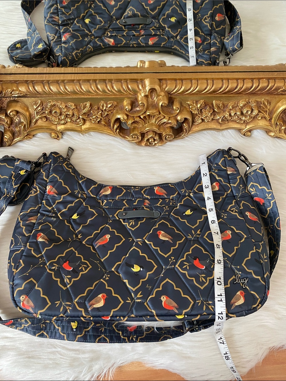 Lug Winger Hobo Bag in Songbirds Grey - Picture 12 of 13